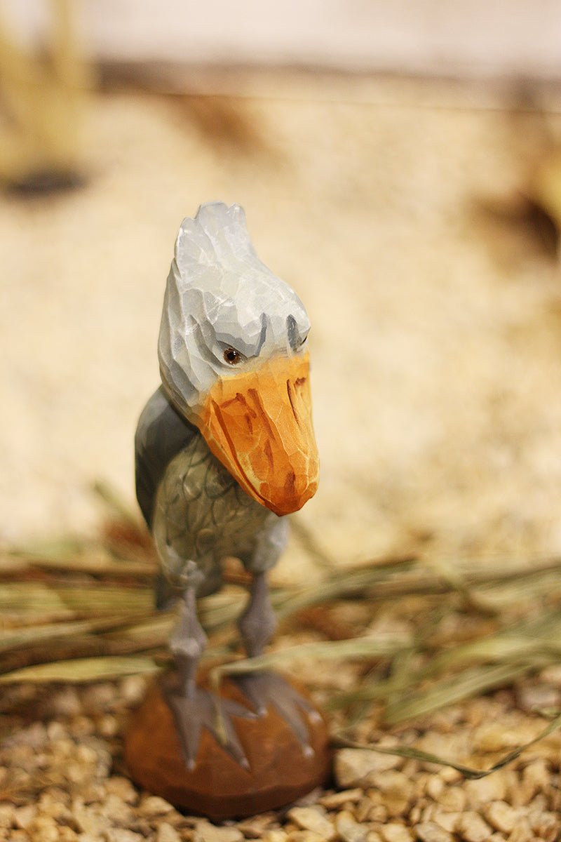 Detailed Hand-Painted Shoebill Bird Figurine