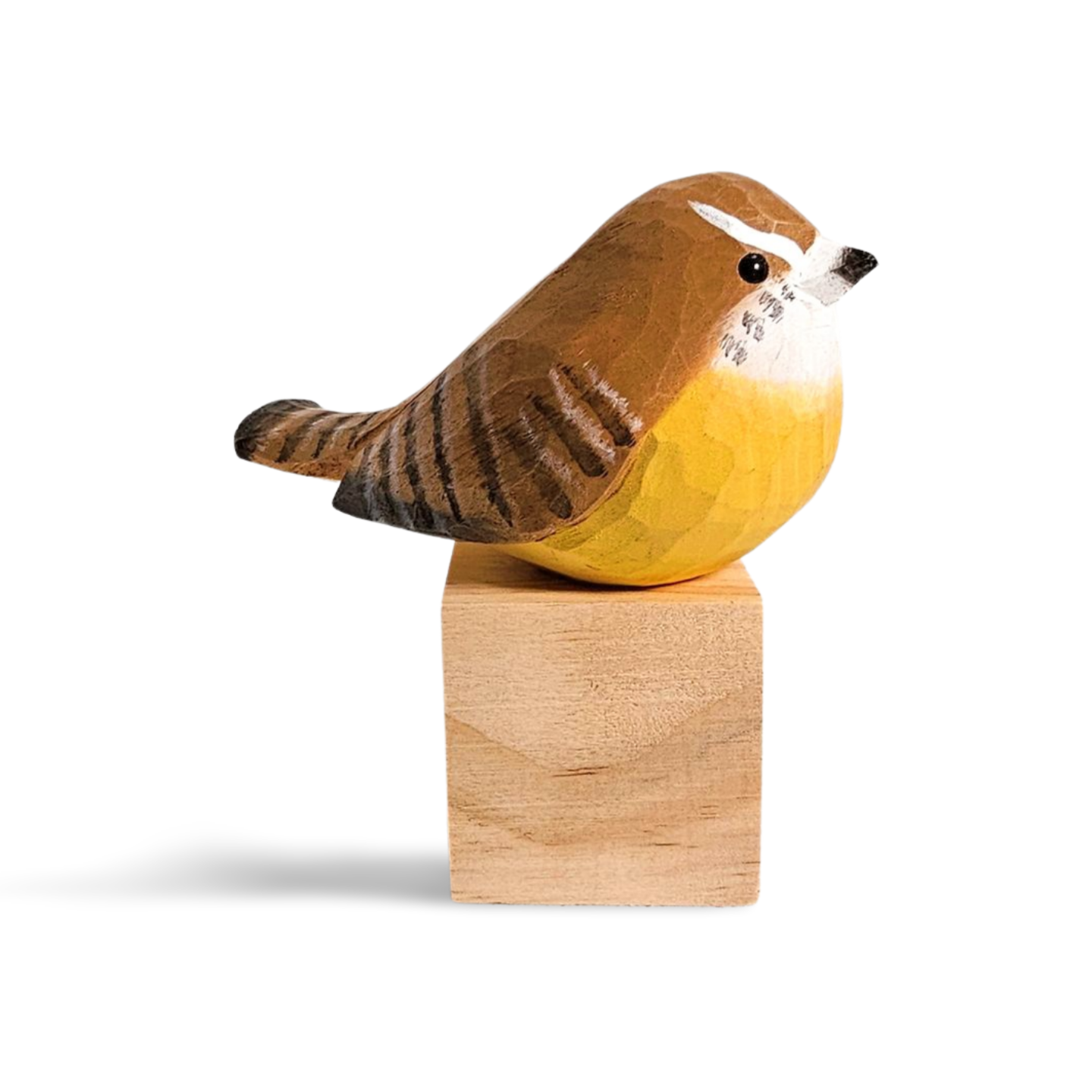 Carolina Wren Sculpted Hand-Painted Wood Bird Figure