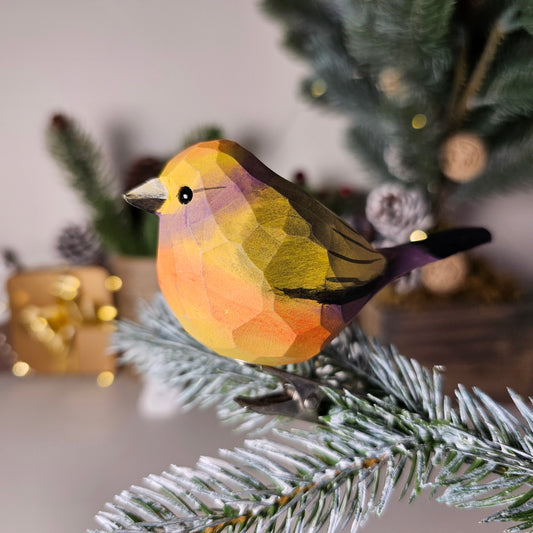 White-BrowedTit-Warbler Bird Clip-on Ornament