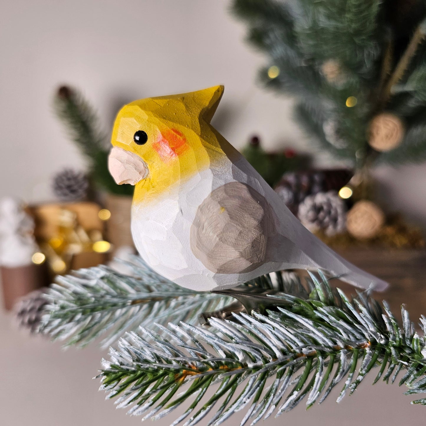 Cockatiel Clip-on Bird Ornament