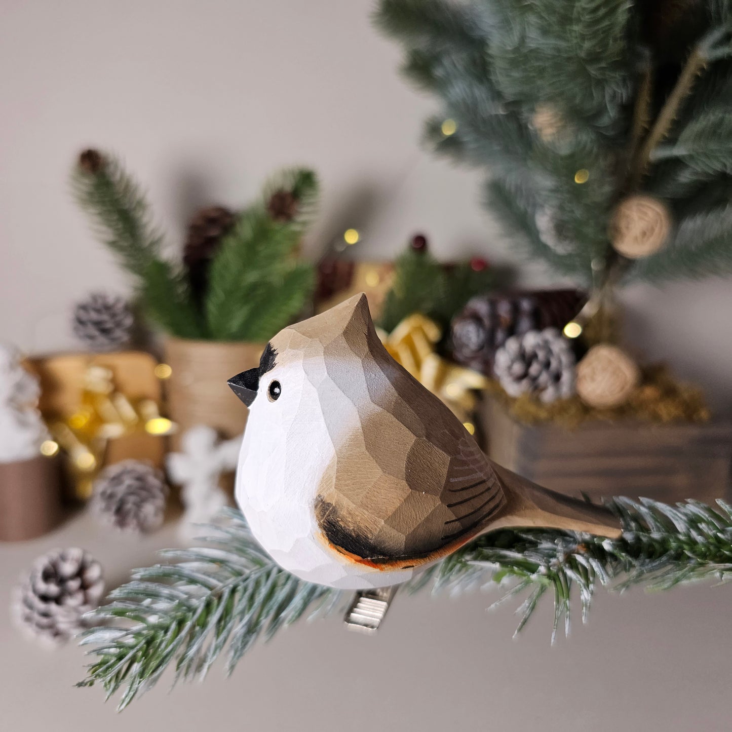 Tufted Titmouse Bird Clip-on Ornament