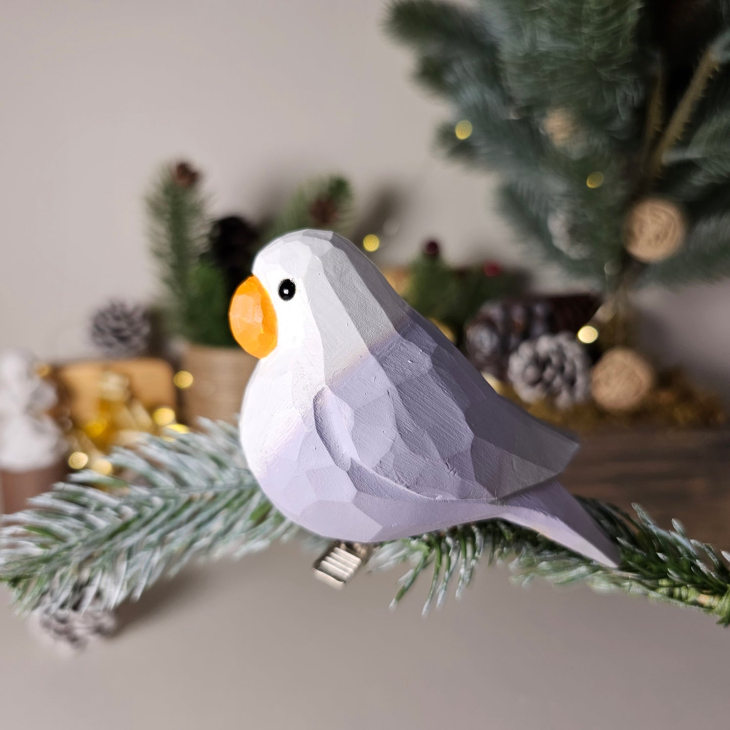 Lovebirds Clip-on Bird Ornament