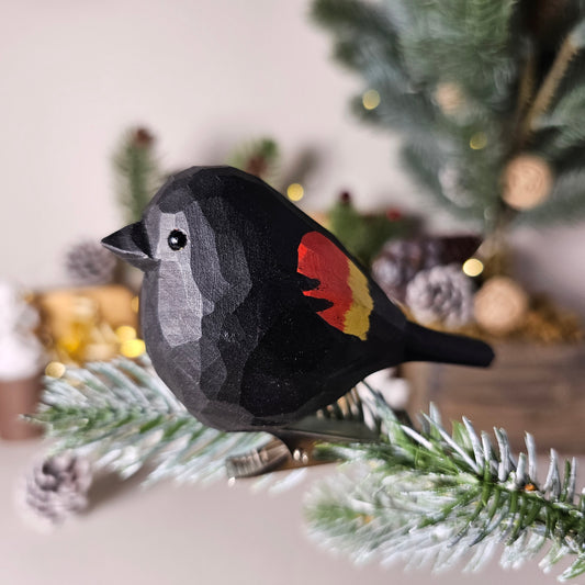 Red-winged black Bird Clip-on Ornament