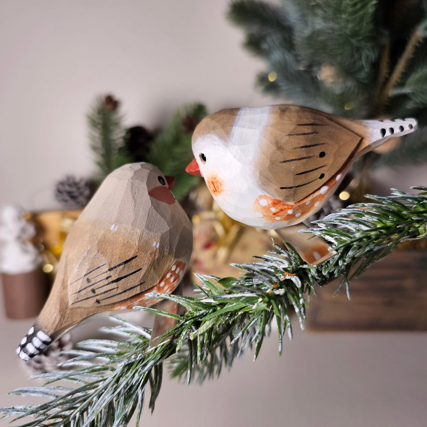 Zebra Finch Bird Clip-on Ornament