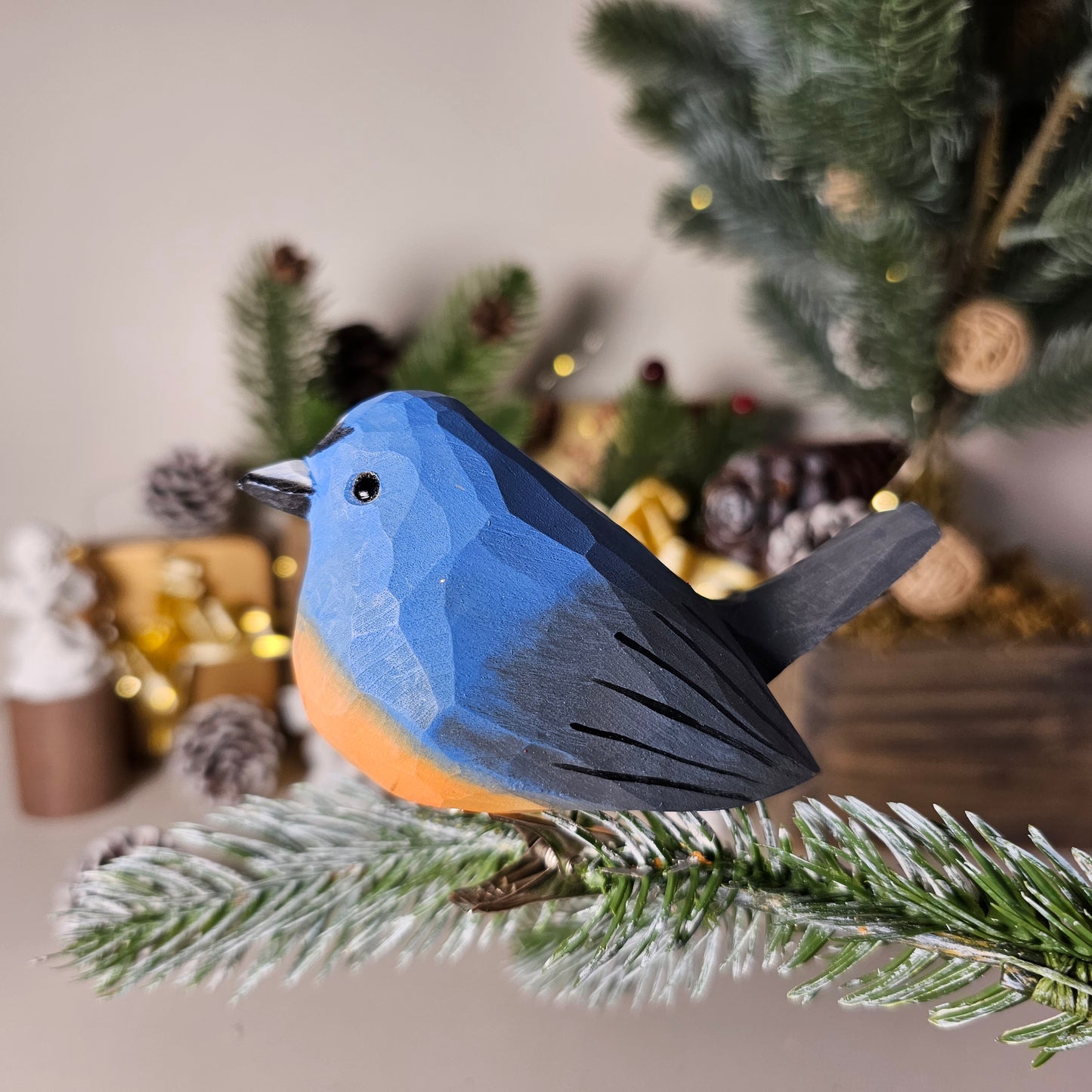 Snowy-Browed Flycatcher Bird Clip-on Ornament