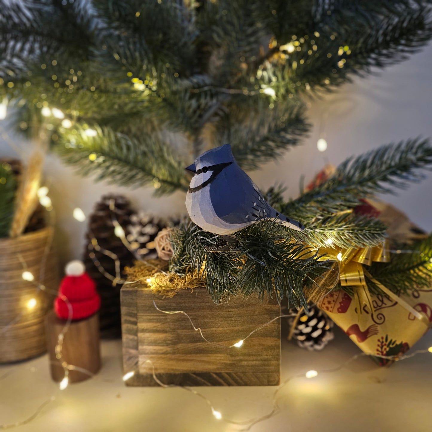 Bluejay Clip-on Bird Ornament