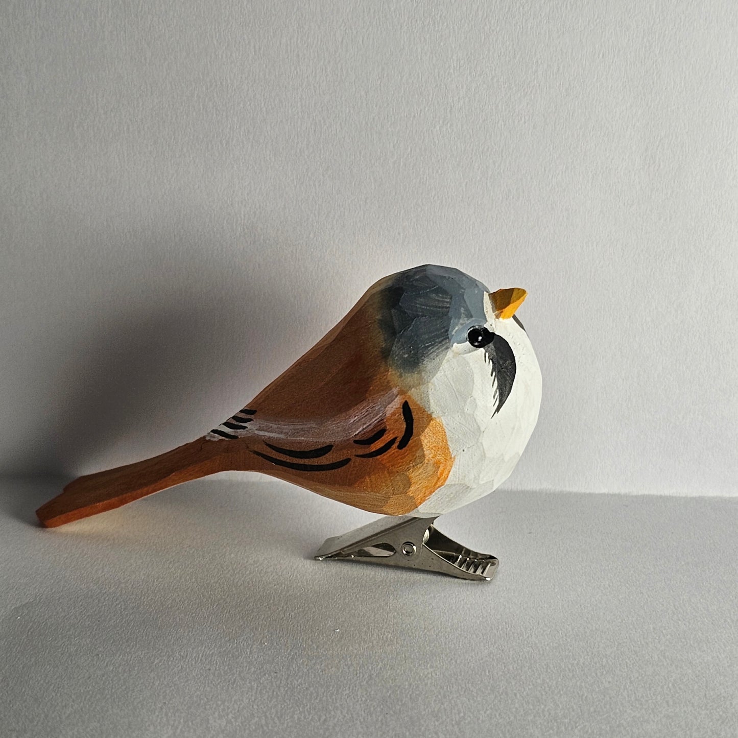 Bearded Tit Clip-on Bird Ornament