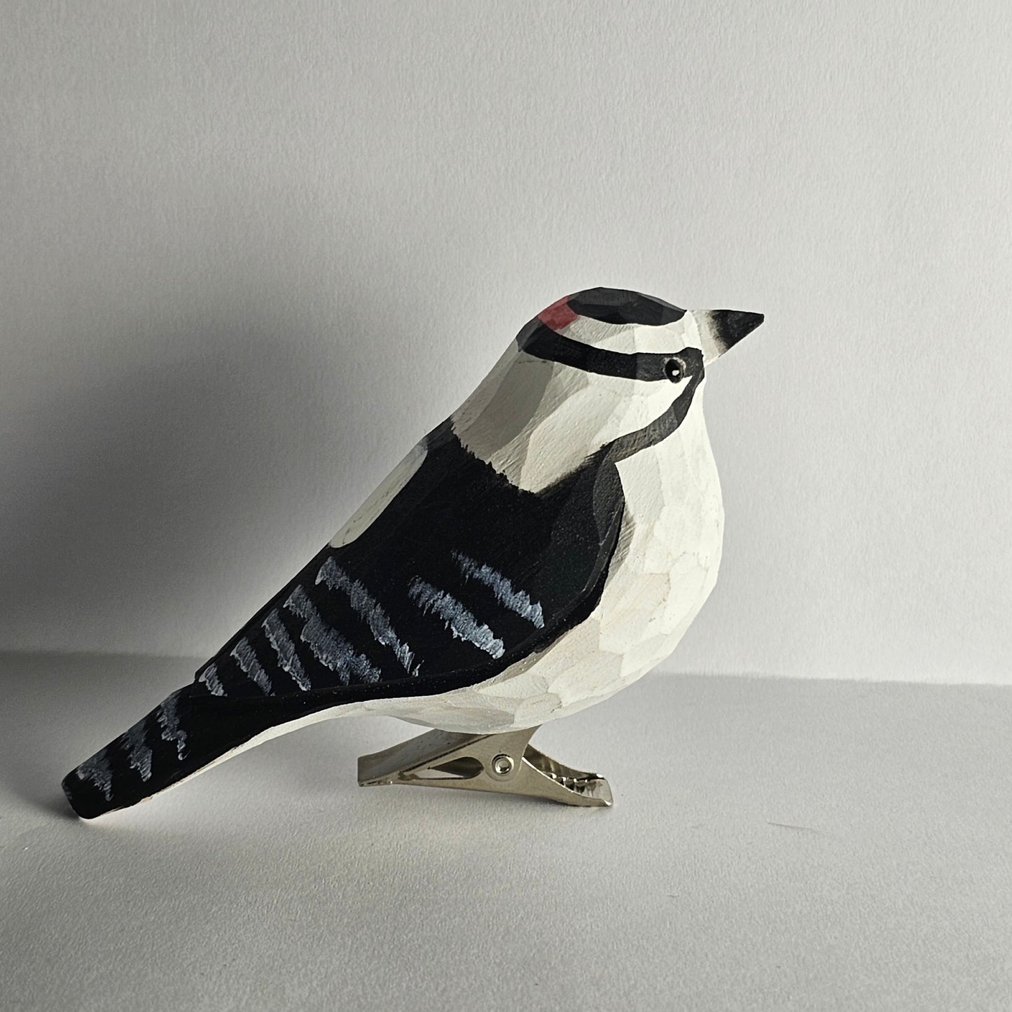 Downy Woodpecker Clip-on Bird Ornament