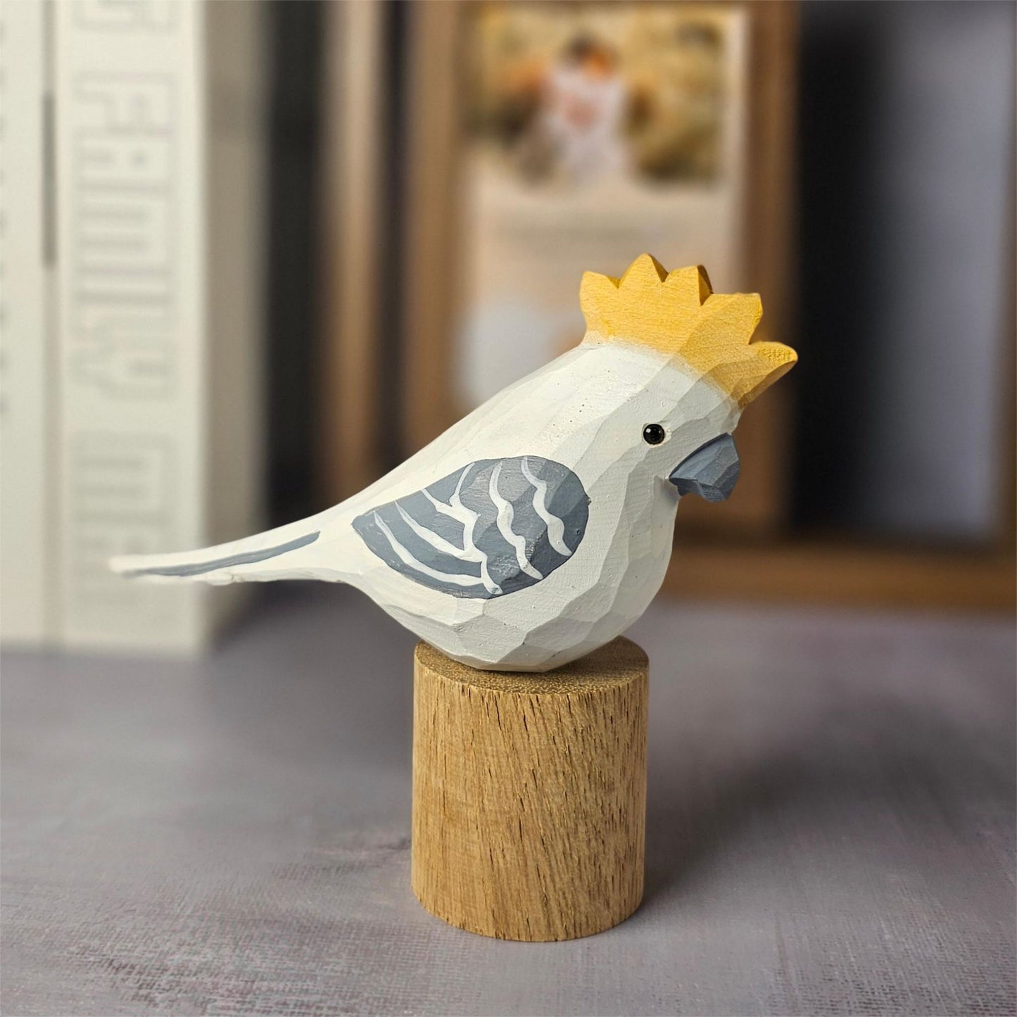 Cockatoo Wooden Figurine