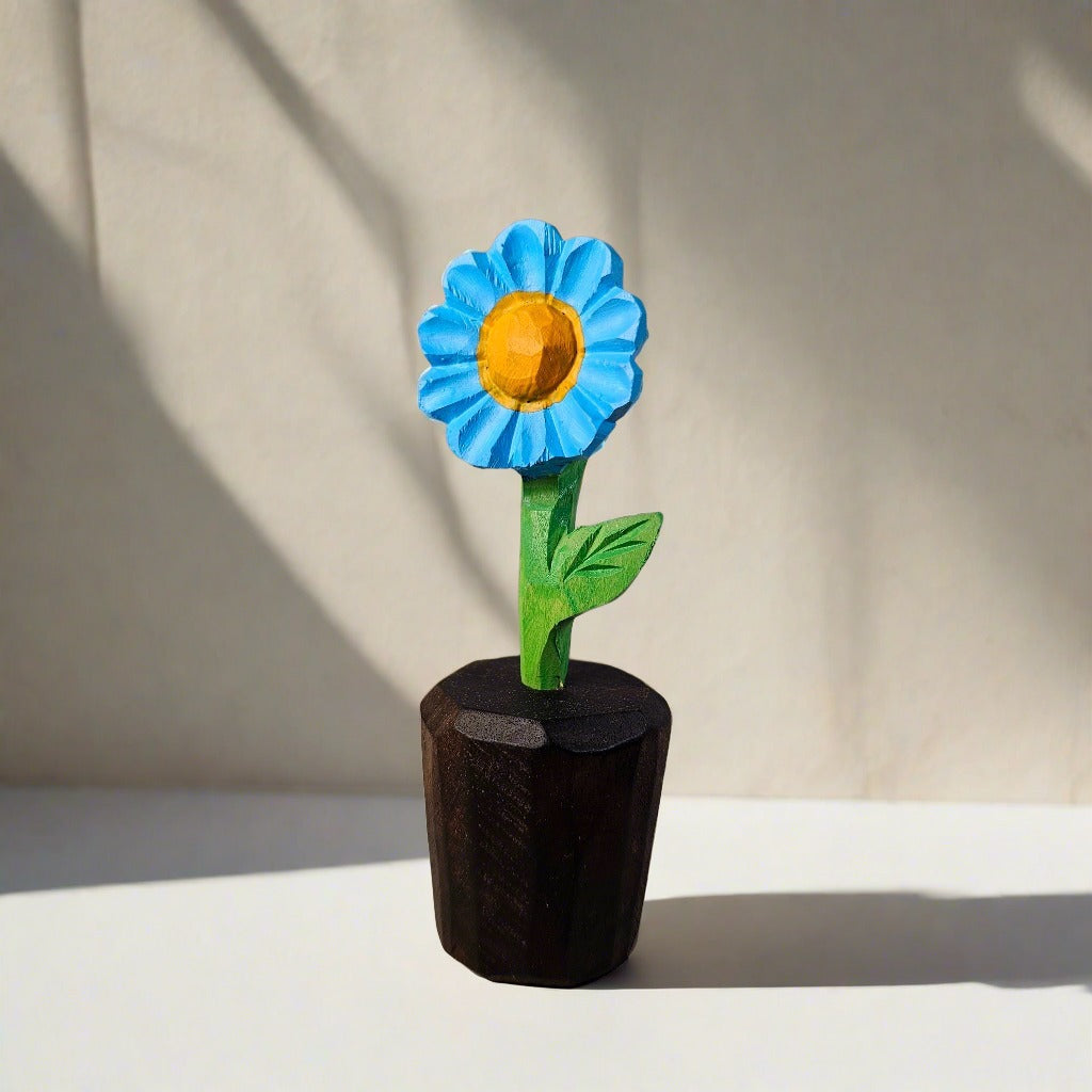 Handcrafted Daisy Wooden Sculpture