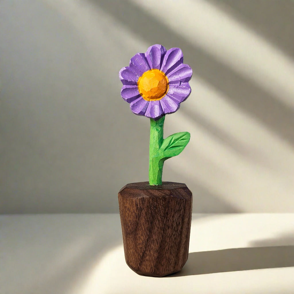 Handcrafted Daisy Wooden Sculpture