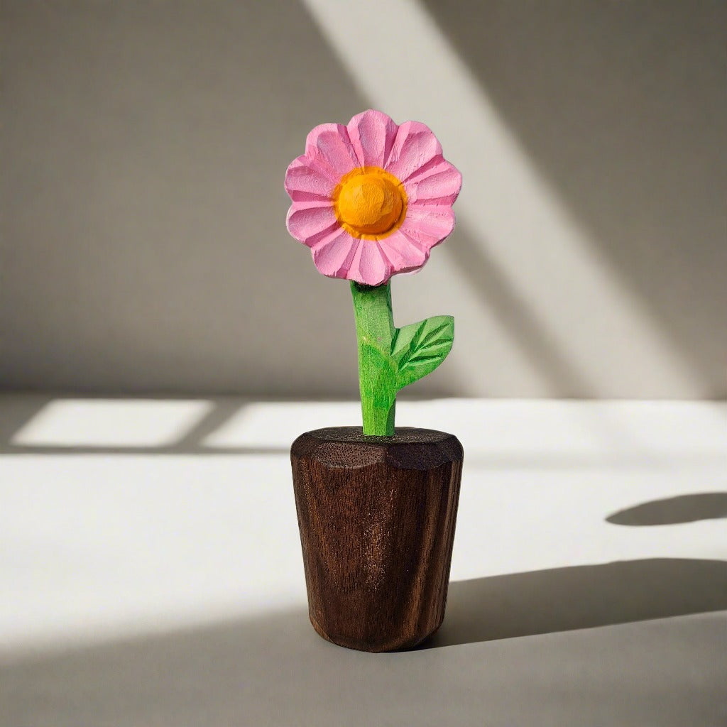 Handcrafted Daisy Wooden Sculpture