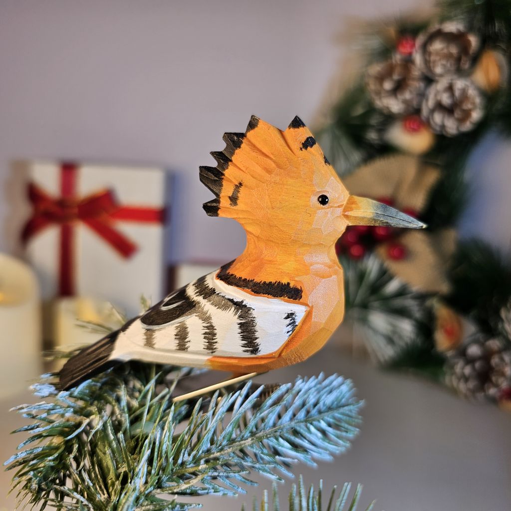 Hoopoe Wooden Clip-on Christmas Tree Ornament