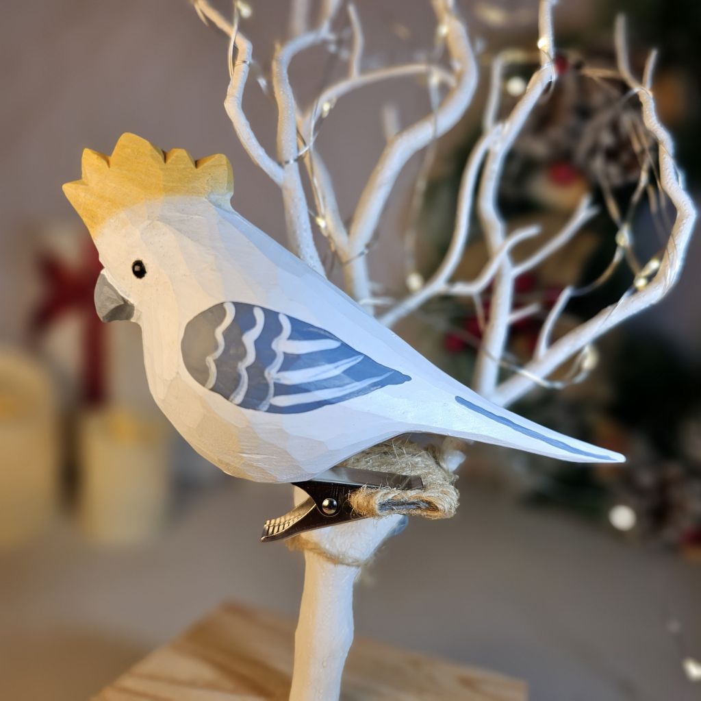 Cockatoo Wooden Clip-on Christmas Tree Ornament