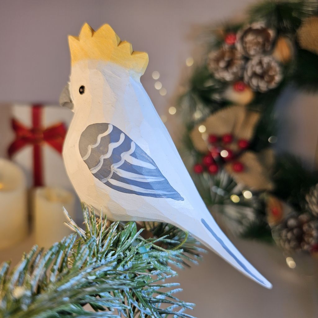 Cockatoo Wooden Clip-on Christmas Tree Ornament