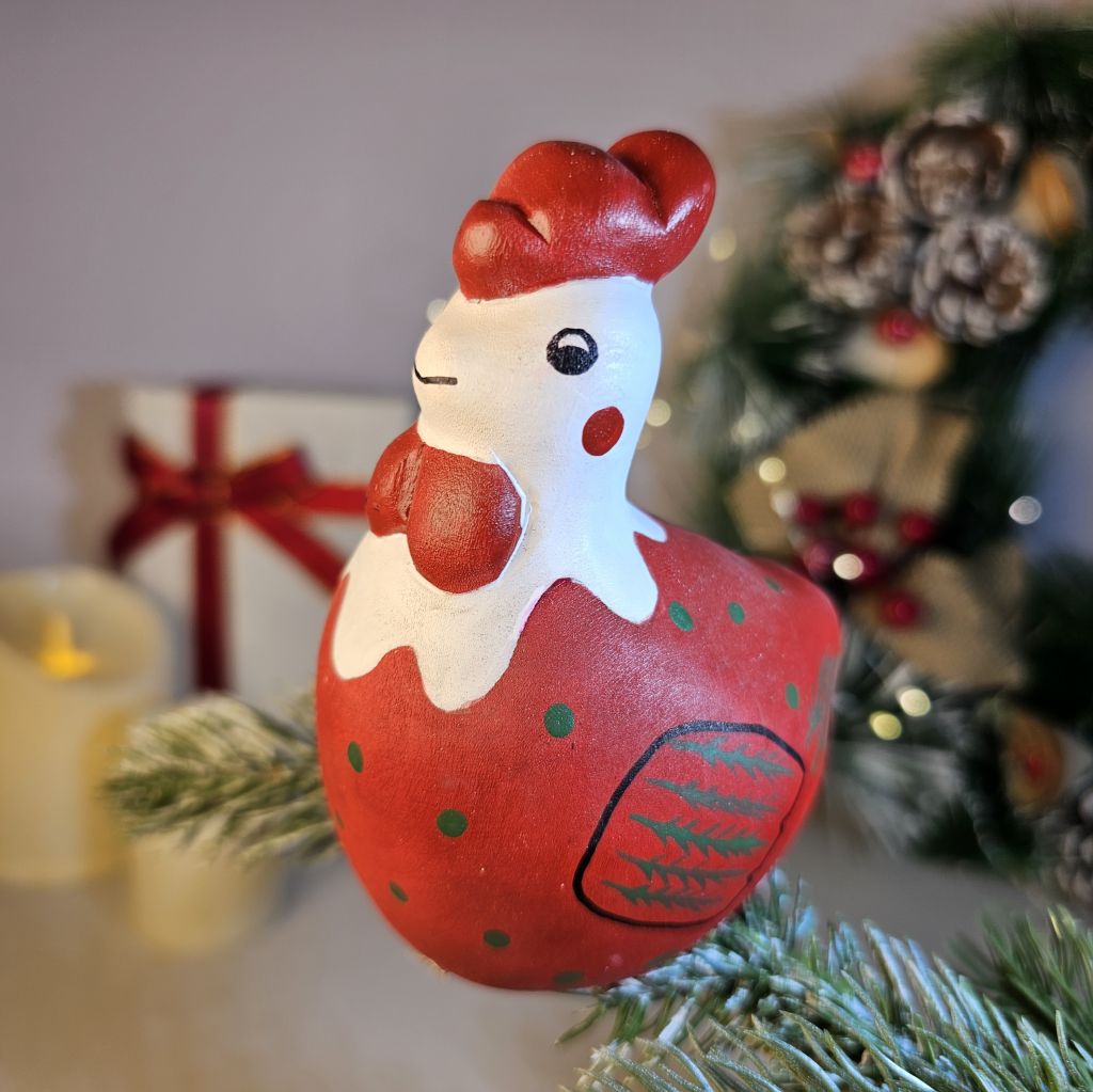 Chicken Wooden Clip-on Christmas Tree Ornament