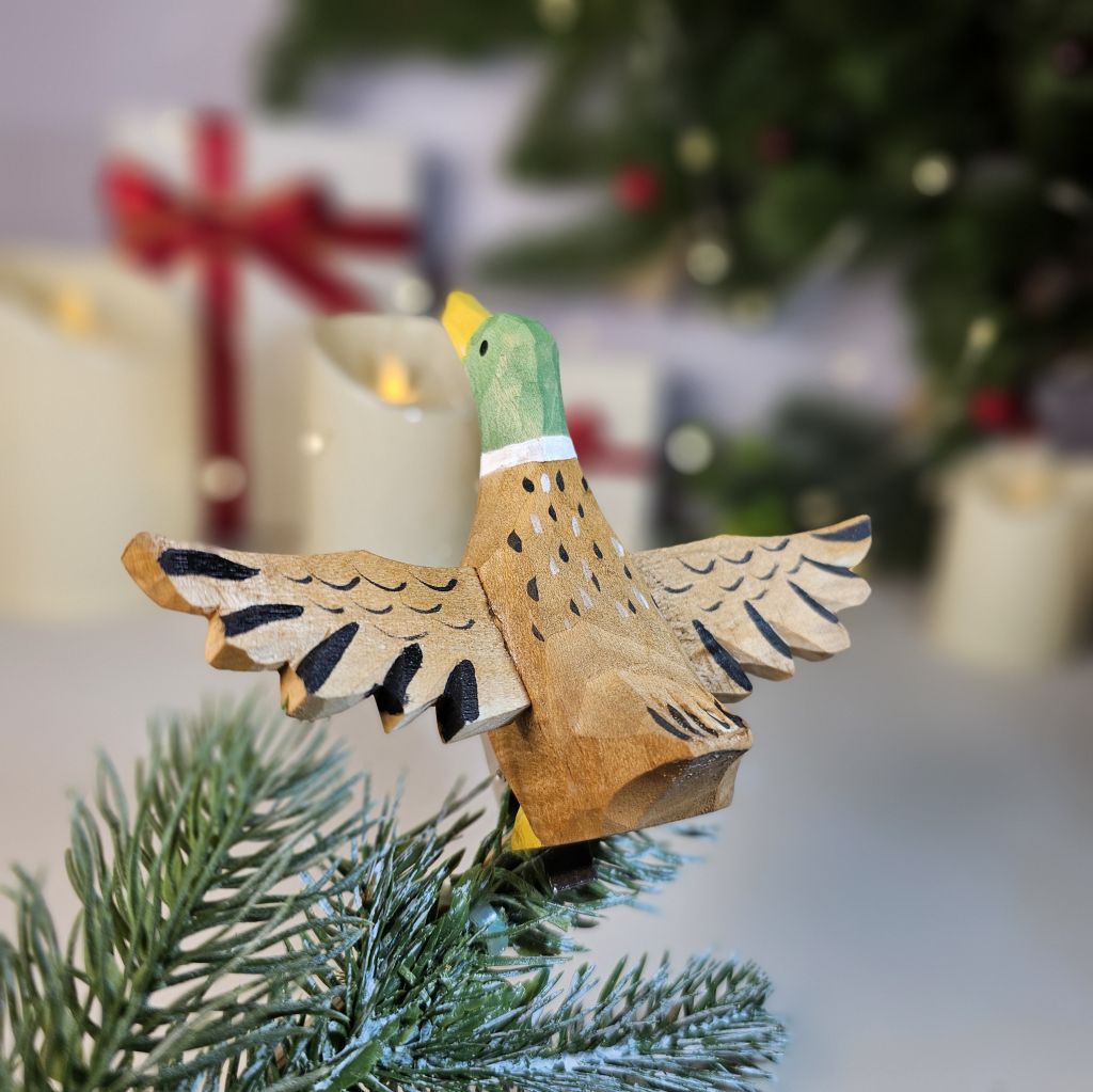 Mallard Wooden Clip-on Christmas Tree Ornament