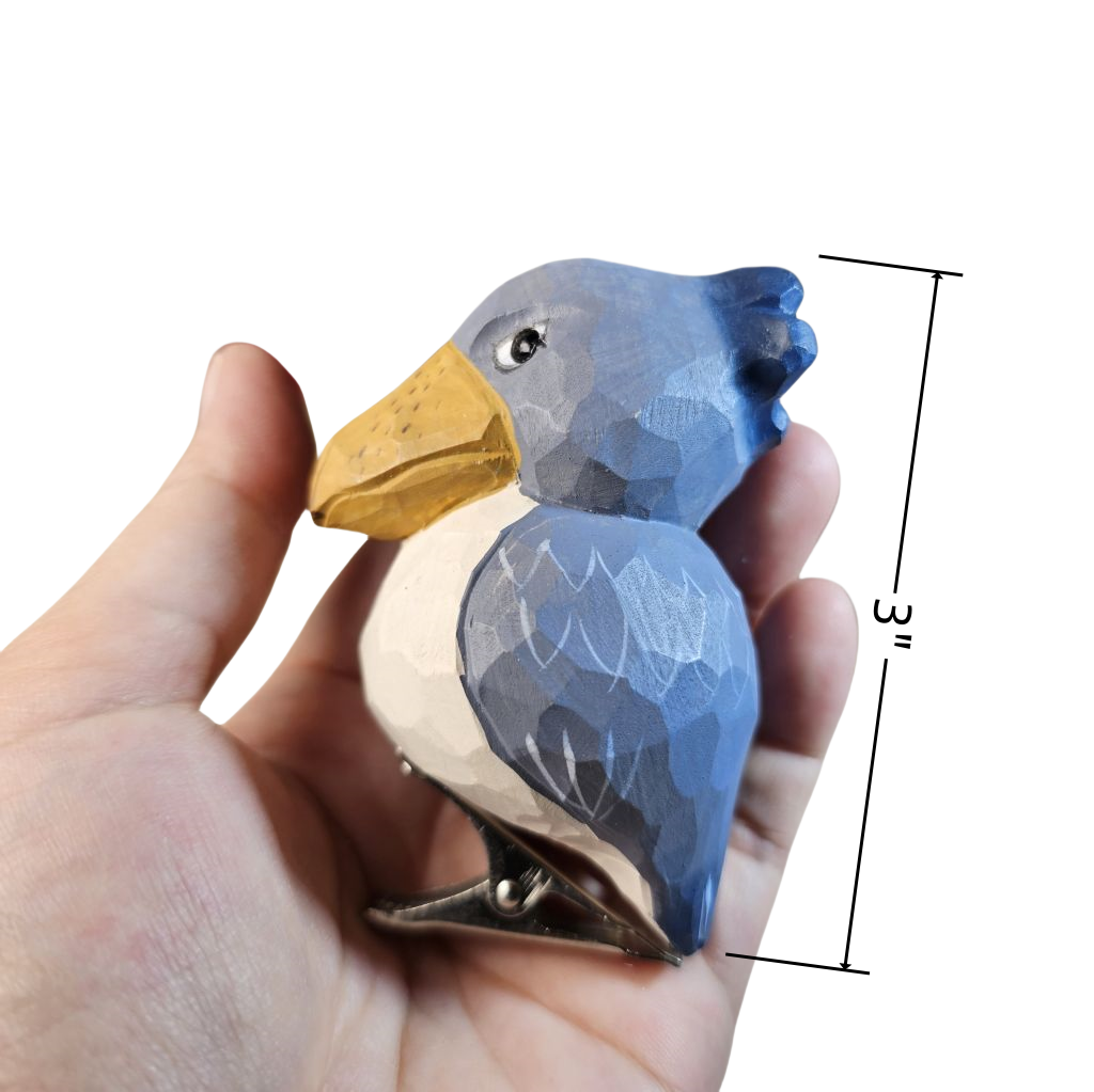 Shoebill Wooden Clip-on Christmas Tree Ornament