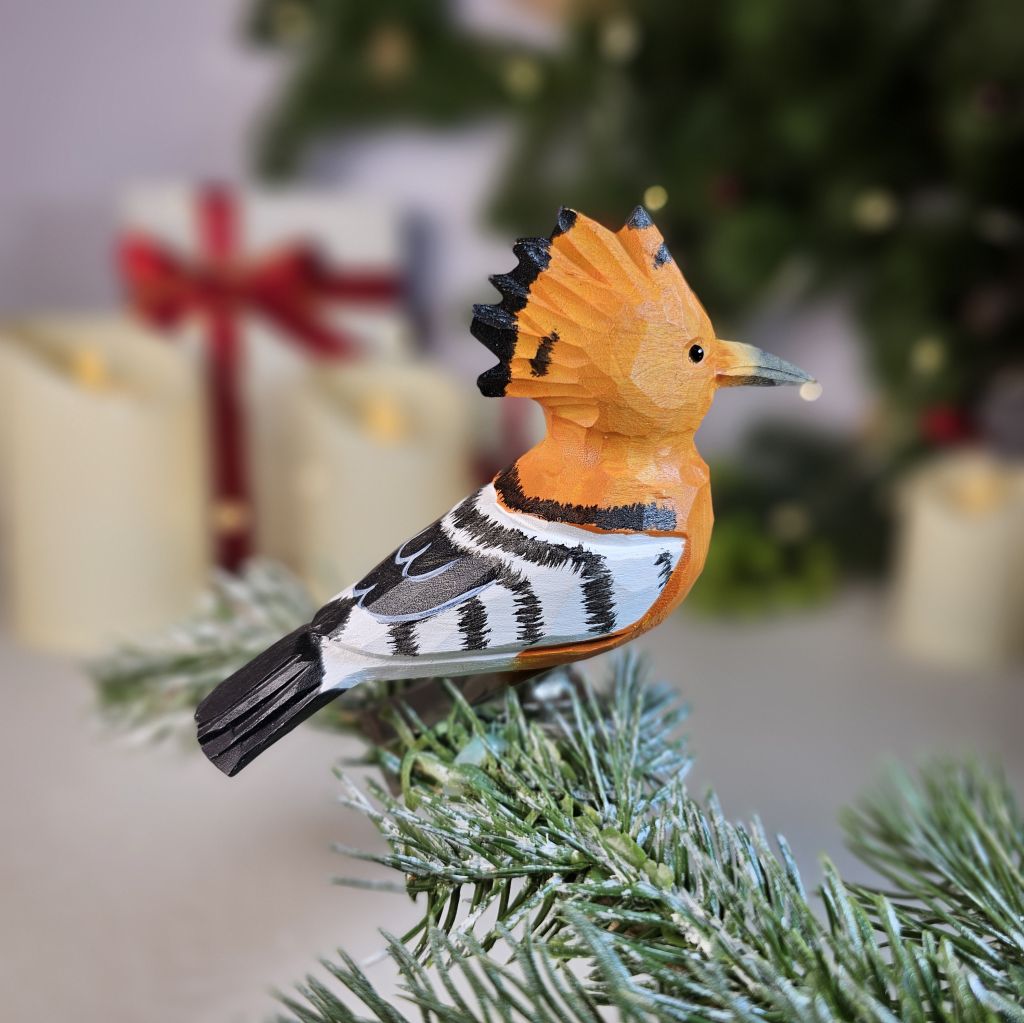 Hoopoe Wooden Clip-on Christmas Tree Ornament