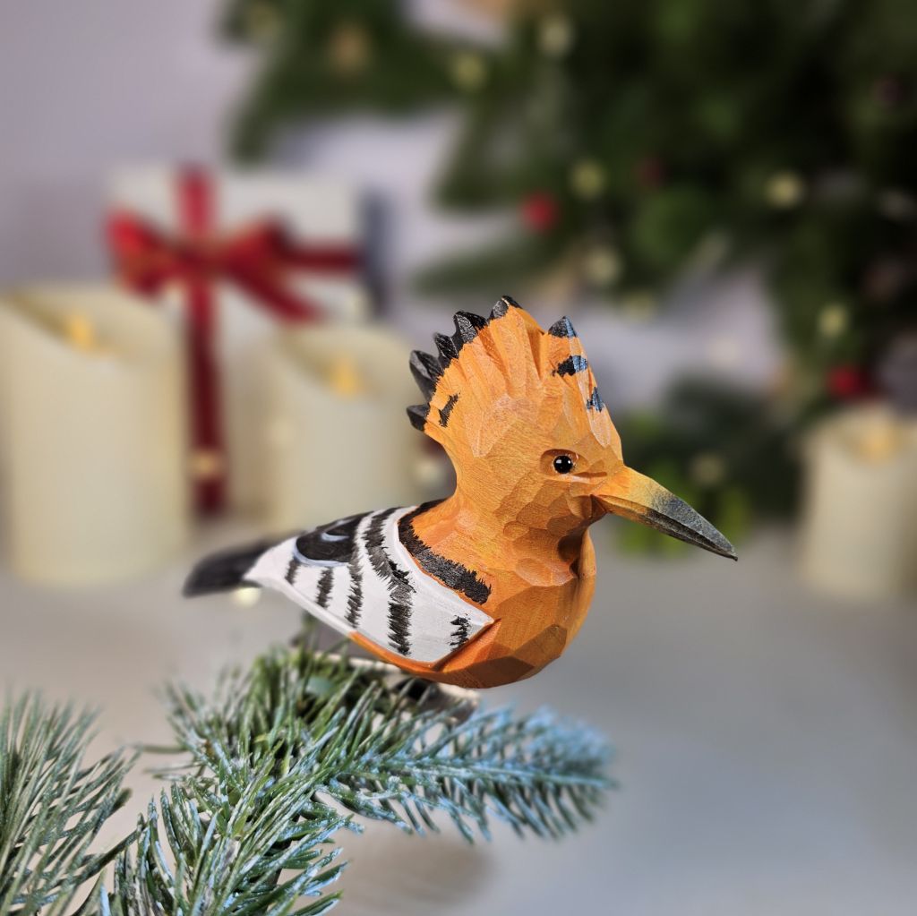 Hoopoe Wooden Clip-on Christmas Tree Ornament