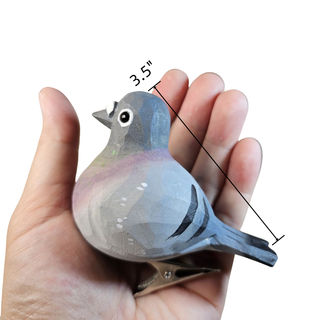 Pigeon Wooden Clip-on Christmas Tree Ornament