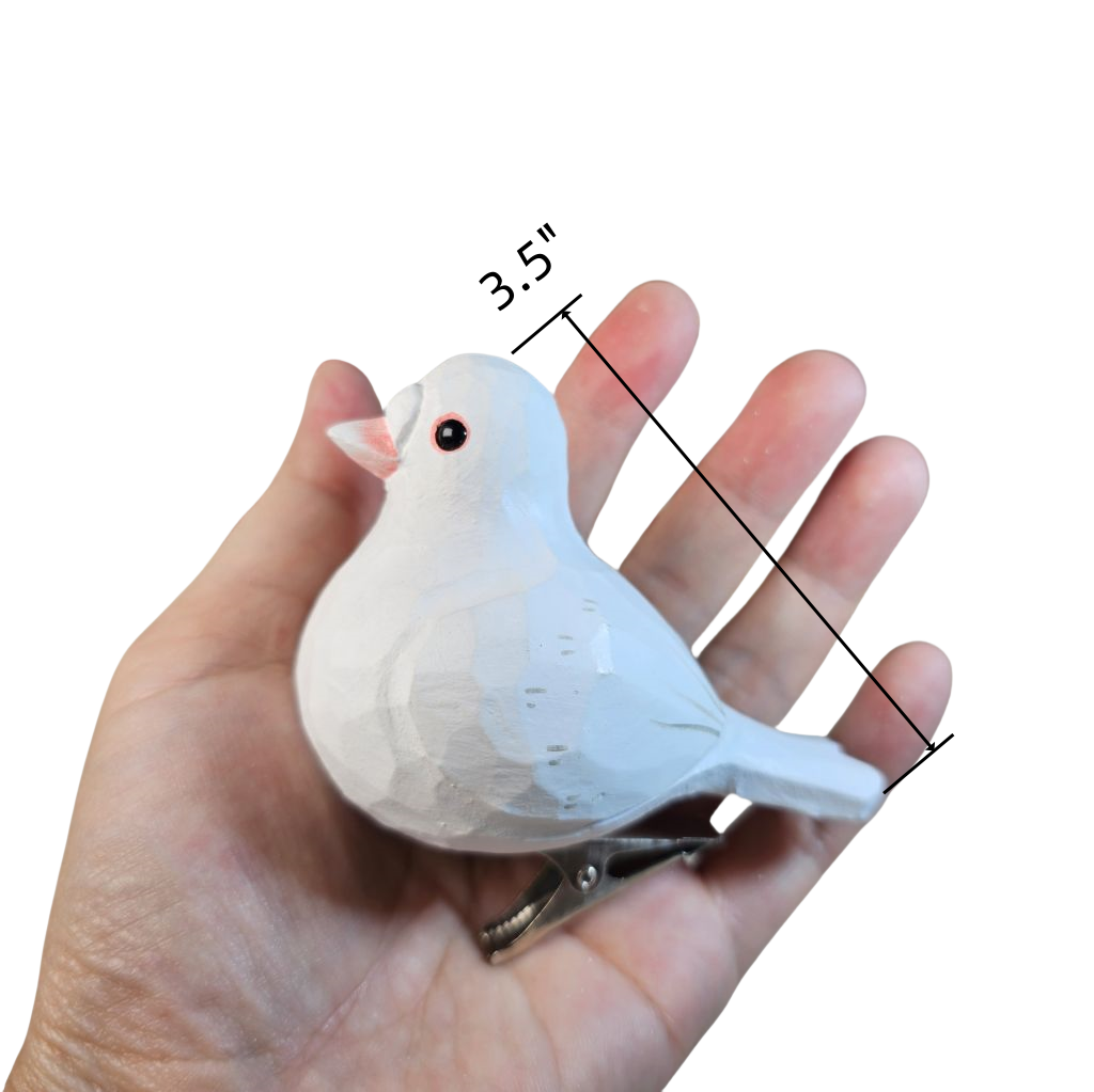 Pigeon Wooden Clip-on Christmas Tree Ornament