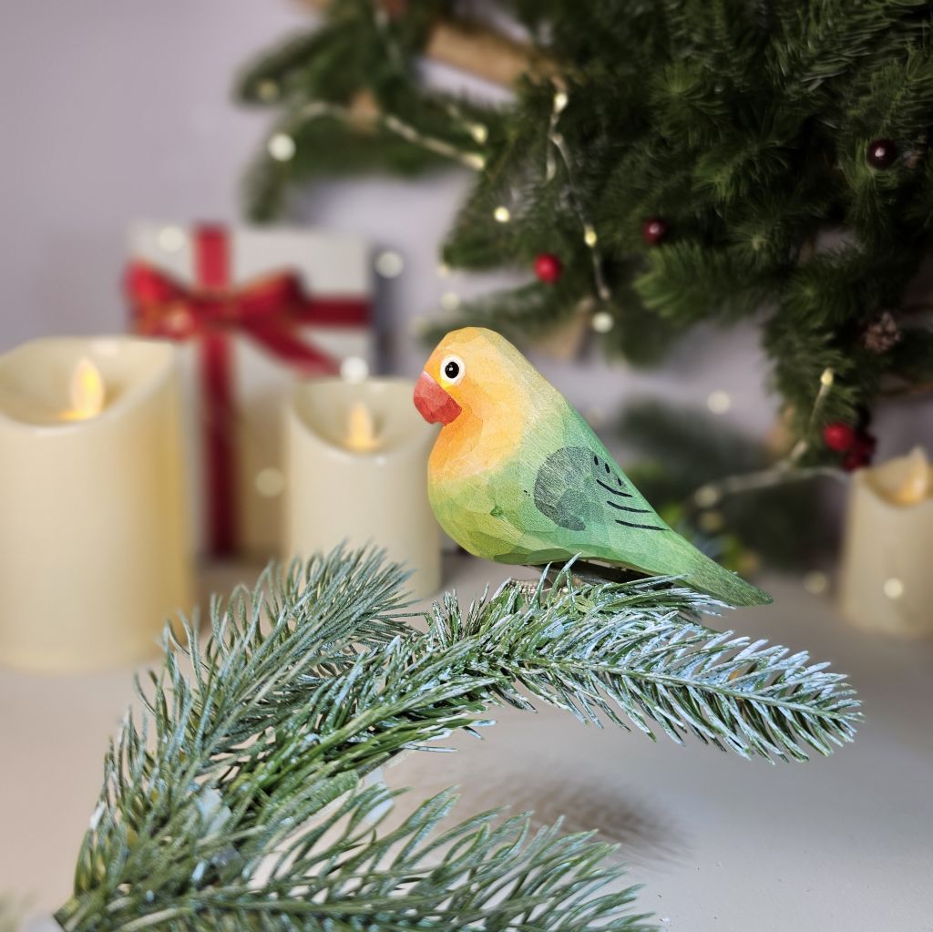 Parakeet Wooden Clip-on Christmas Tree Ornament