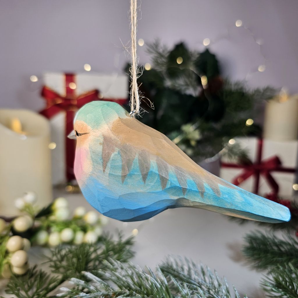 Lilac-Breasted Roller Wooden Christmas Tree Ornament