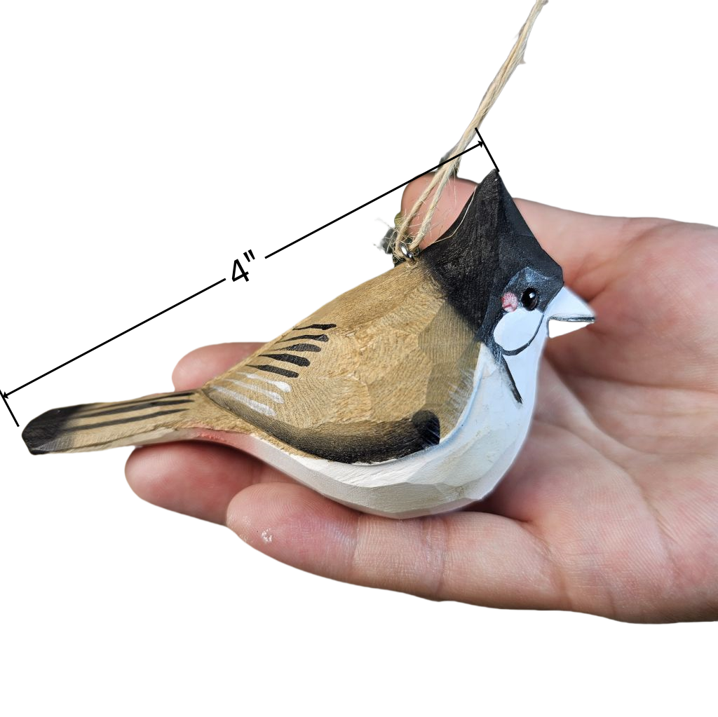 Red-whiskered Bulbul Wooden Christmas Tree Ornament