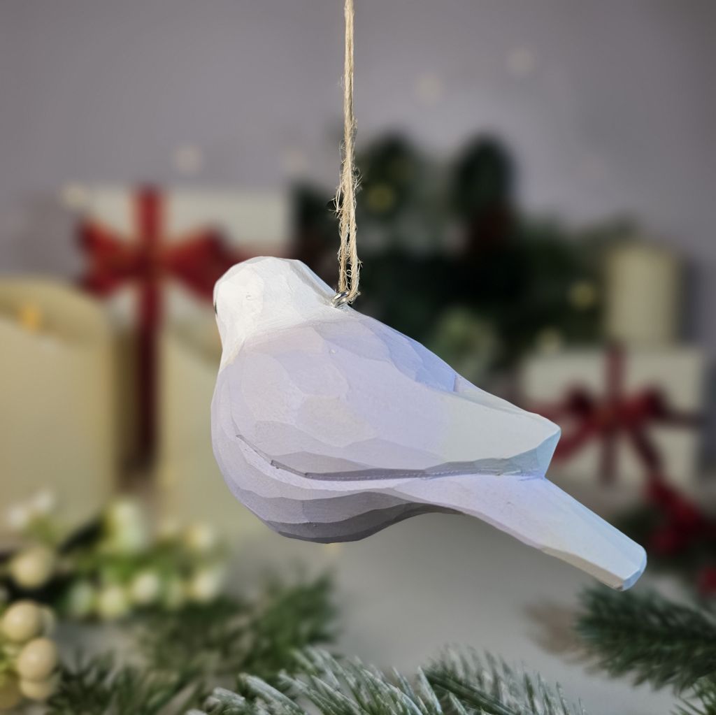 Lovebirds Wooden Christmas Tree Ornament