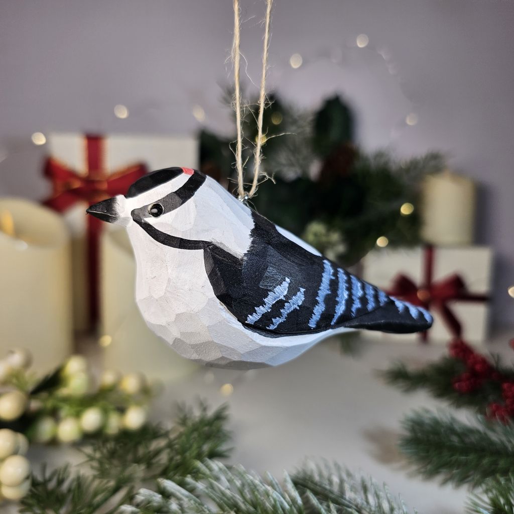 Woodpecker Wooden Christmas Tree Ornament