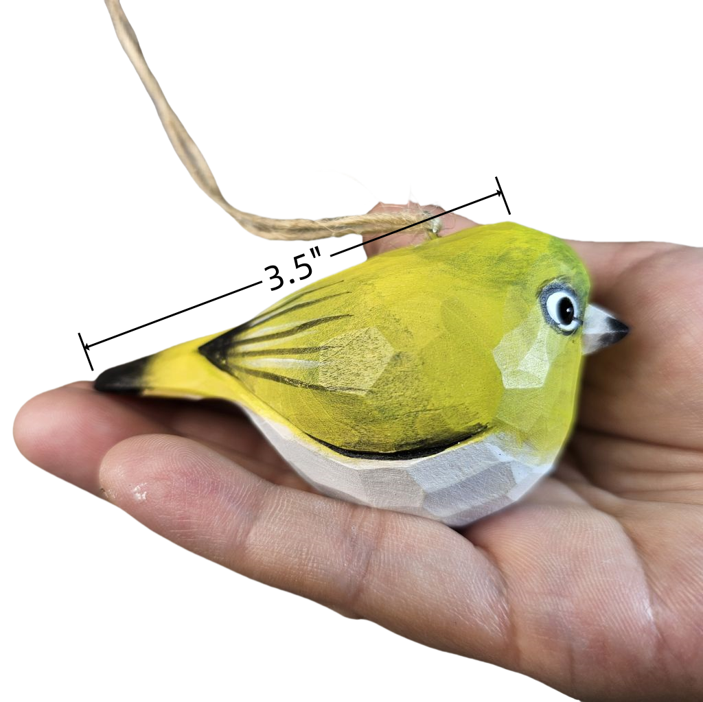 White-Eyes Wooden Christmas Tree Ornament