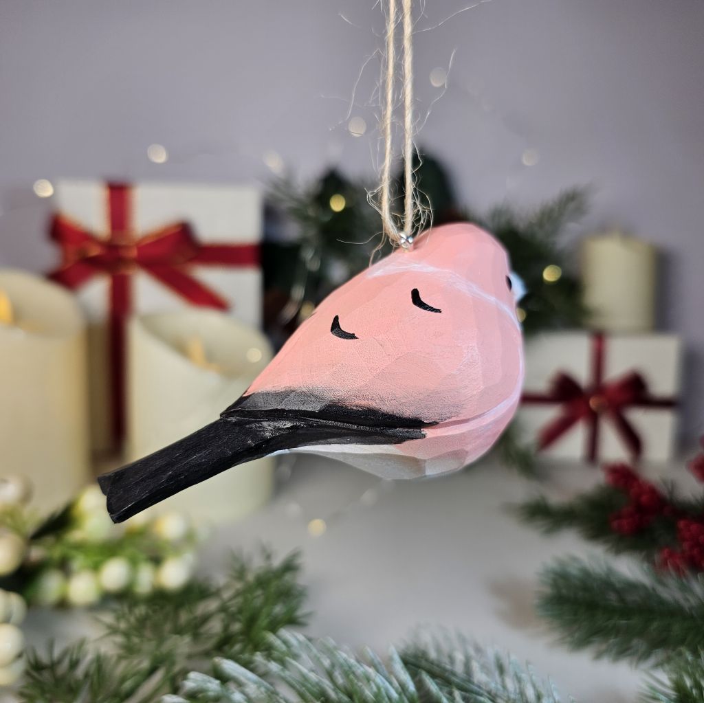 Rosefinch Wooden Christmas Tree Ornament