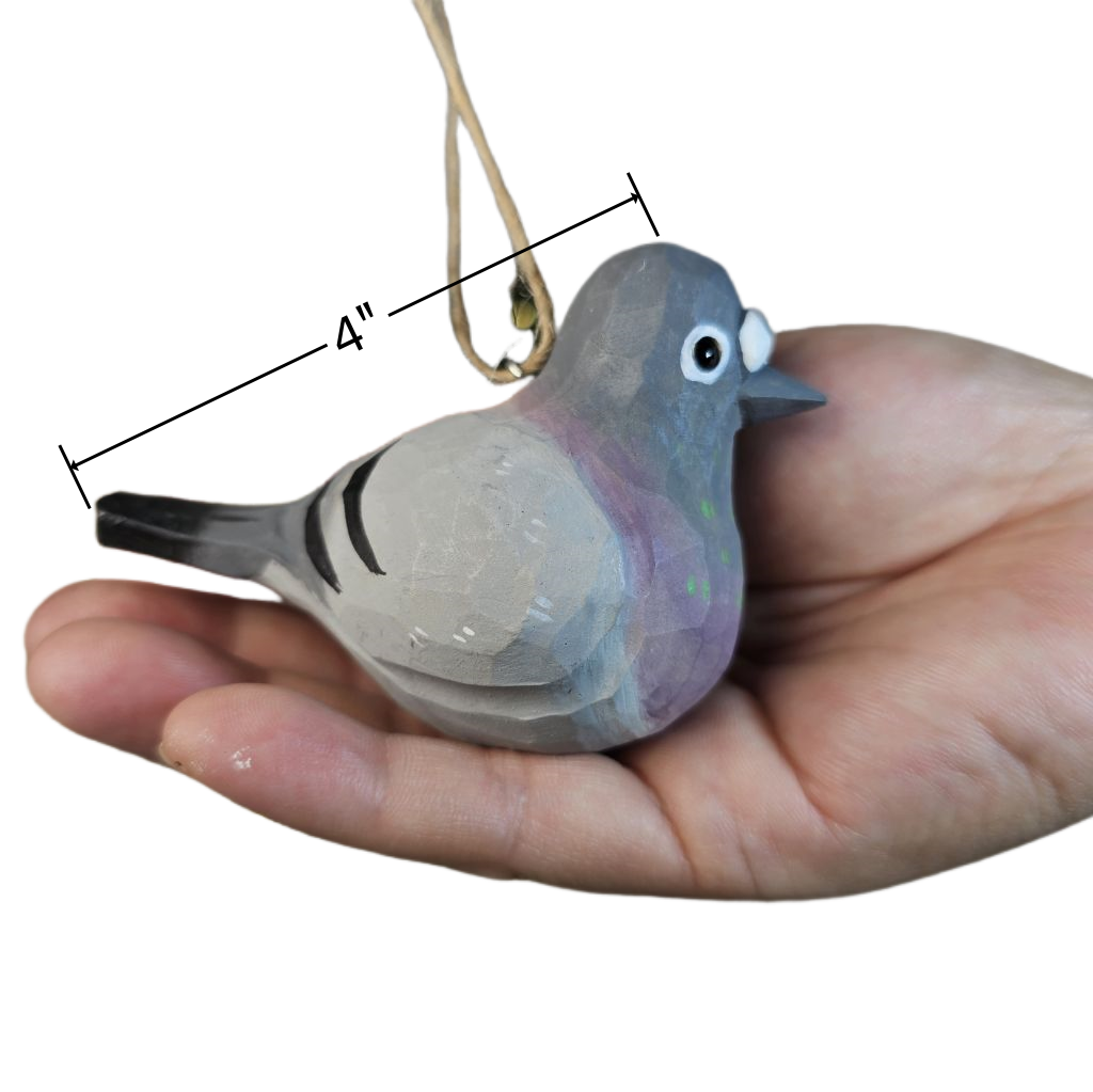 Pigeons Wooden Christmas Tree Ornament