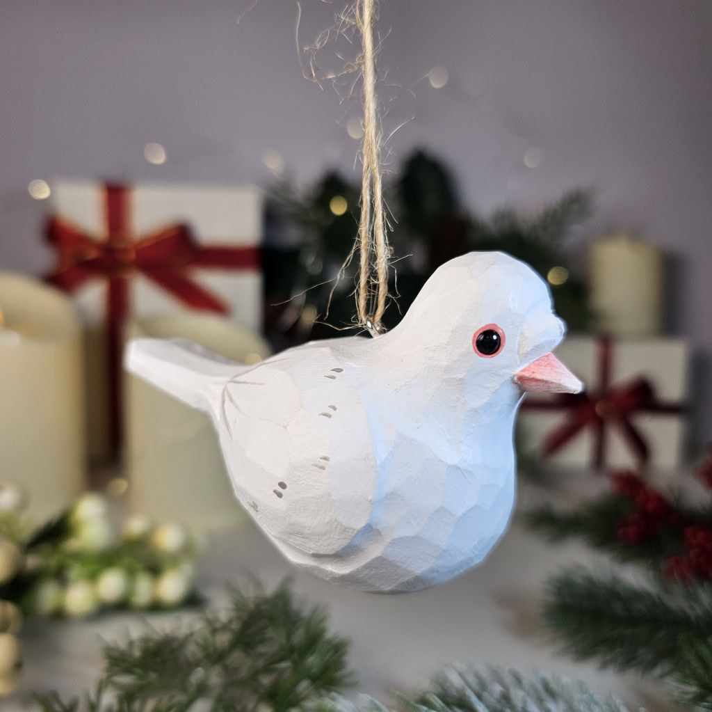 Pigeons Wooden Christmas Tree Ornament