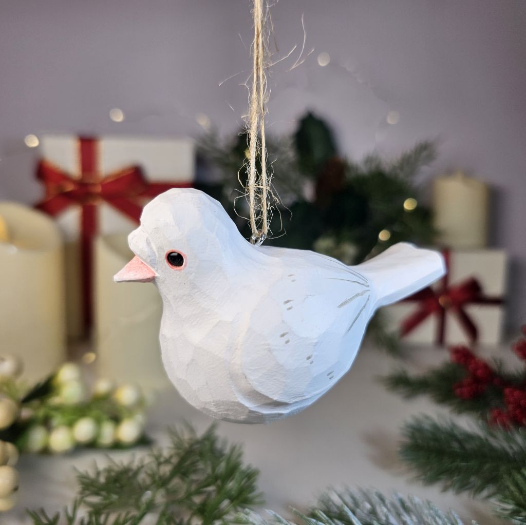 Pigeons Wooden Christmas Tree Ornament