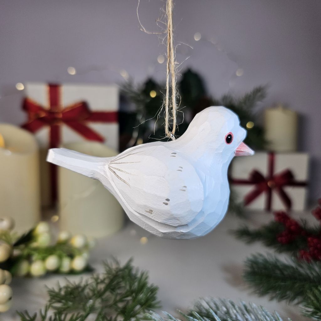 Pigeons Wooden Christmas Tree Ornament