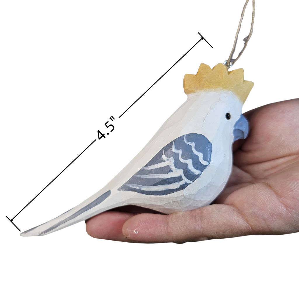 Cockatoo Wooden Christmas Tree Ornament