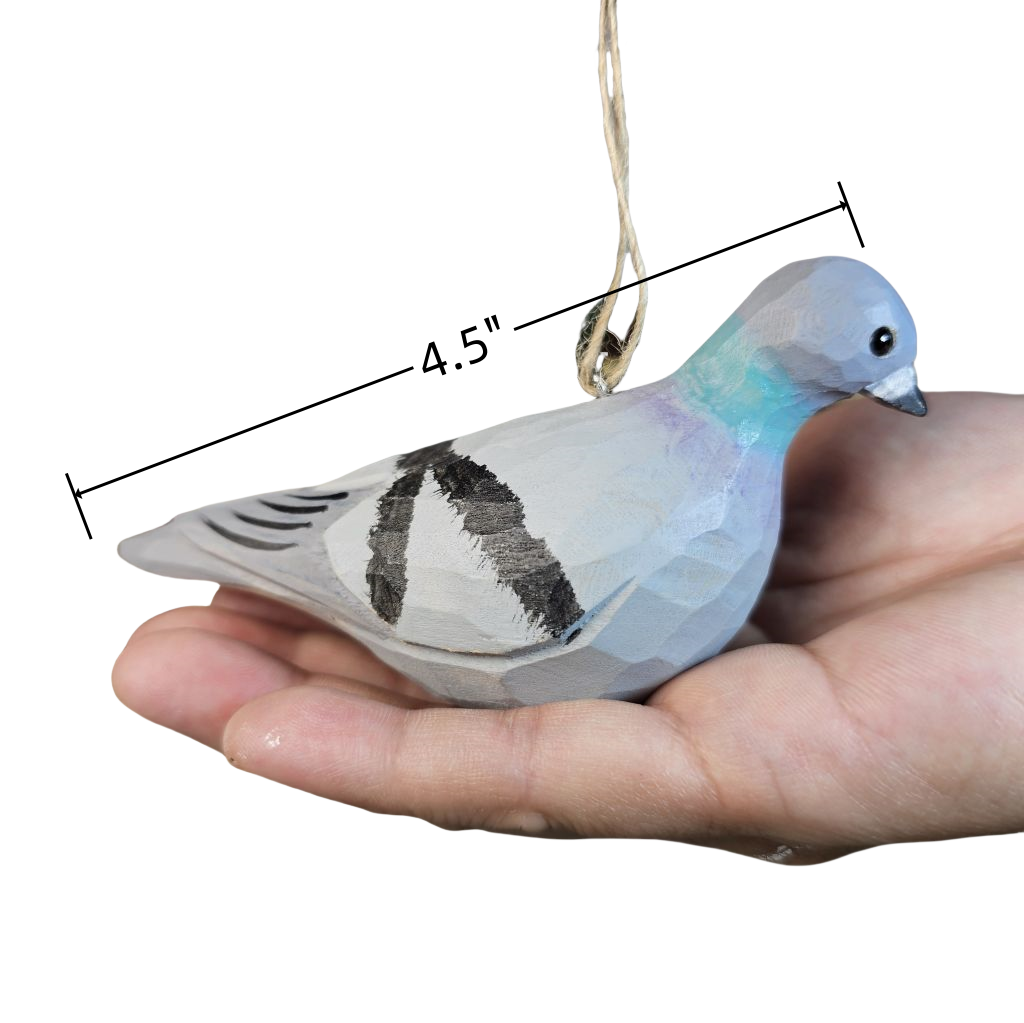 Pigeons Wooden Christmas Tree Ornament