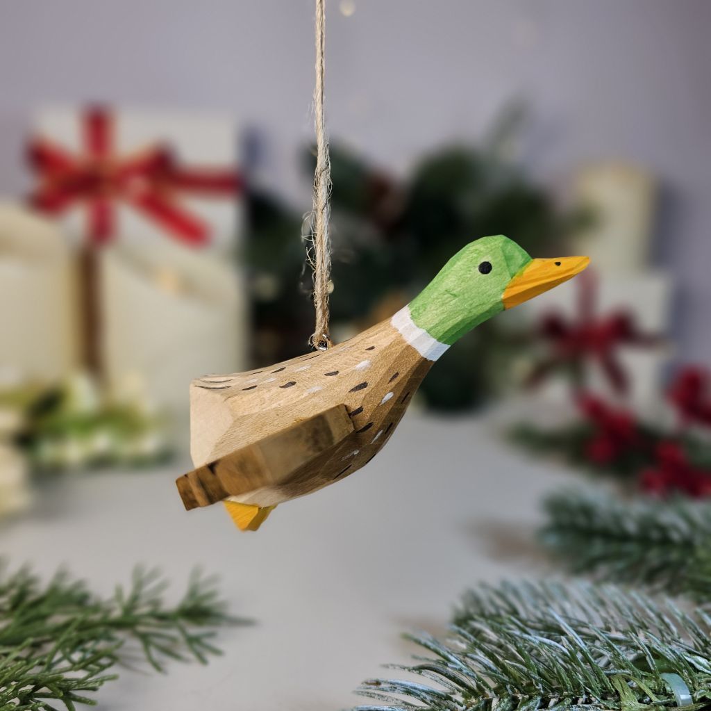 Mallard Wooden Christmas Tree Ornament