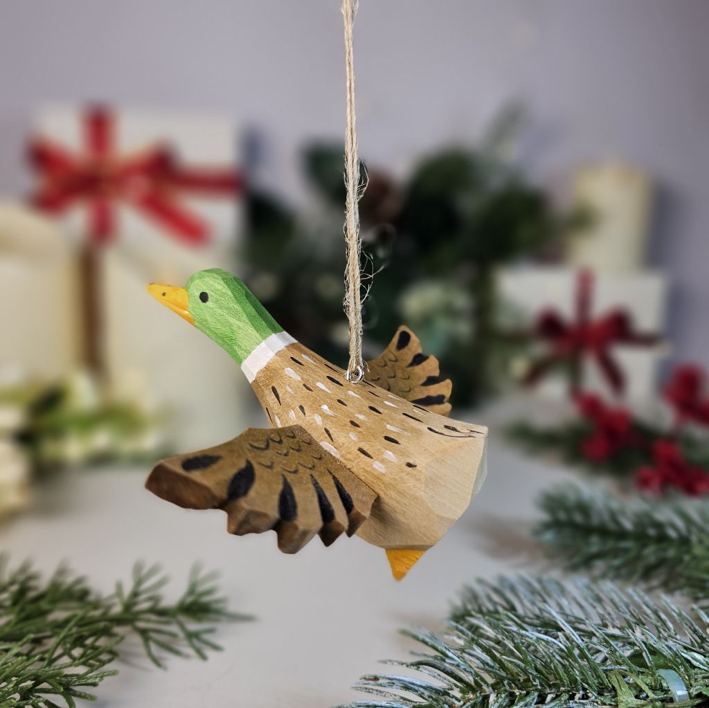 Mallard Wooden Christmas Tree Ornament