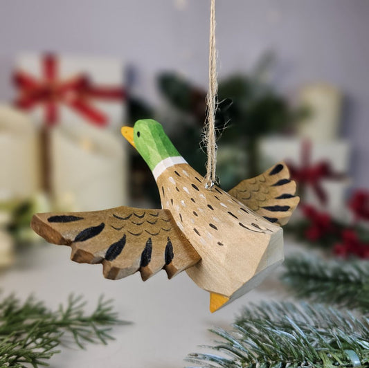 Mallard Wooden Christmas Tree Ornament