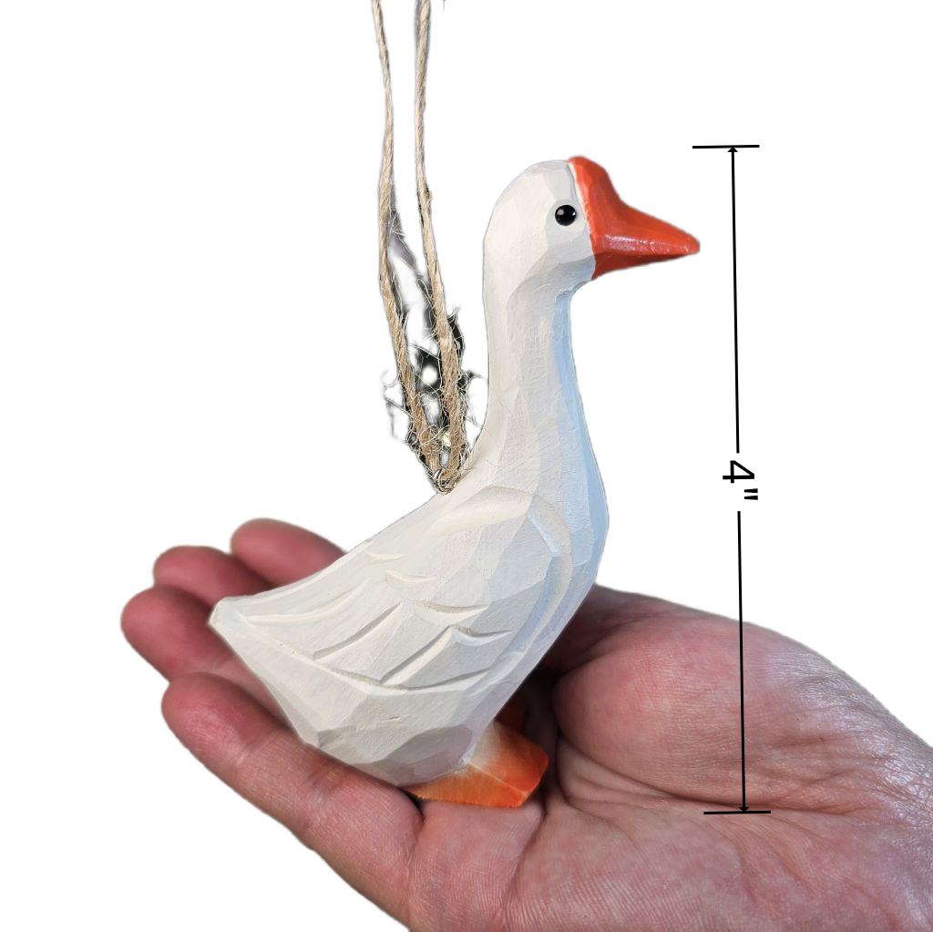 Goose Wooden Christmas Tree Ornament