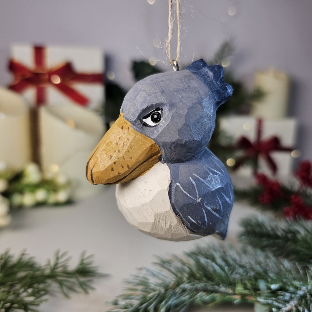 Shoebill Wooden Christmas Tree Ornament