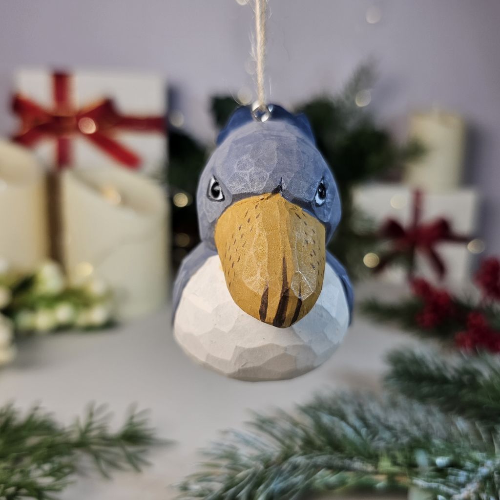 Shoebill Wooden Christmas Tree Ornament