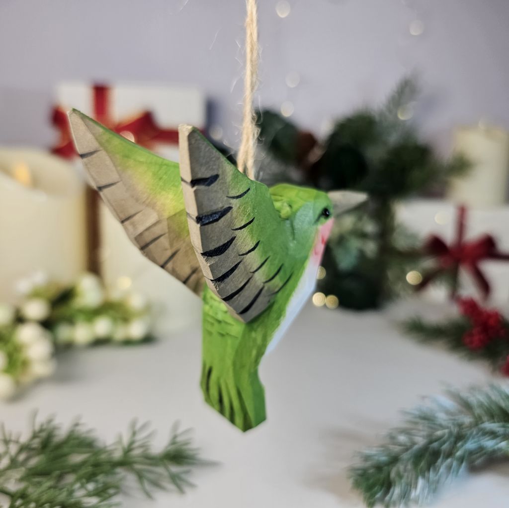 Hummingbird Wooden Christmas Tree Ornament