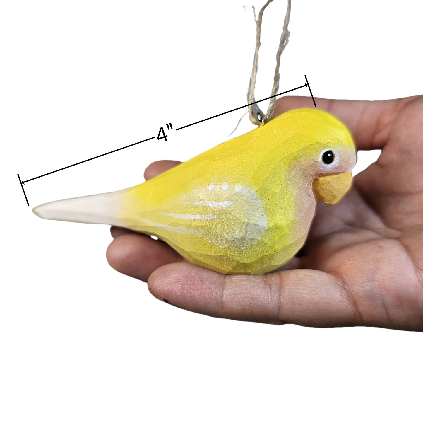 Parakeet Wooden Christmas Tree Ornament