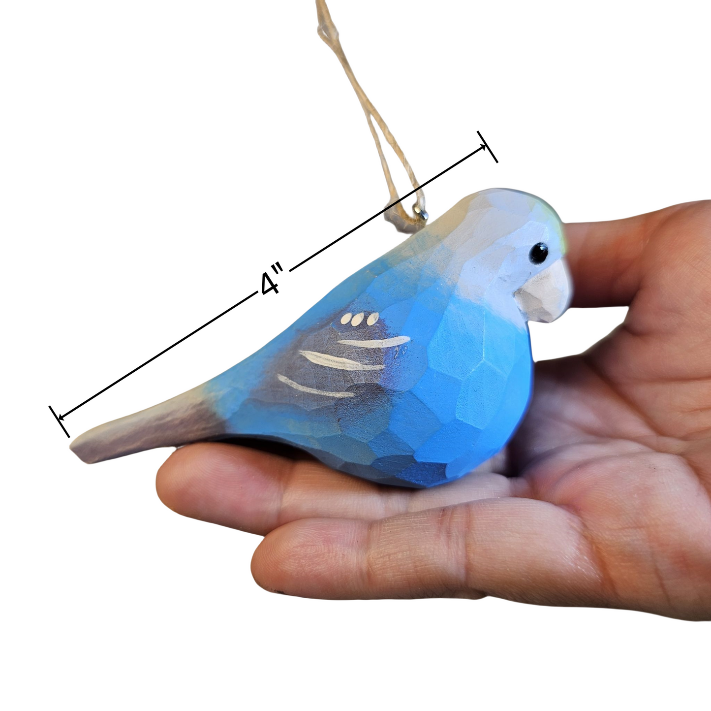 Parakeet Wooden Christmas Tree Ornament