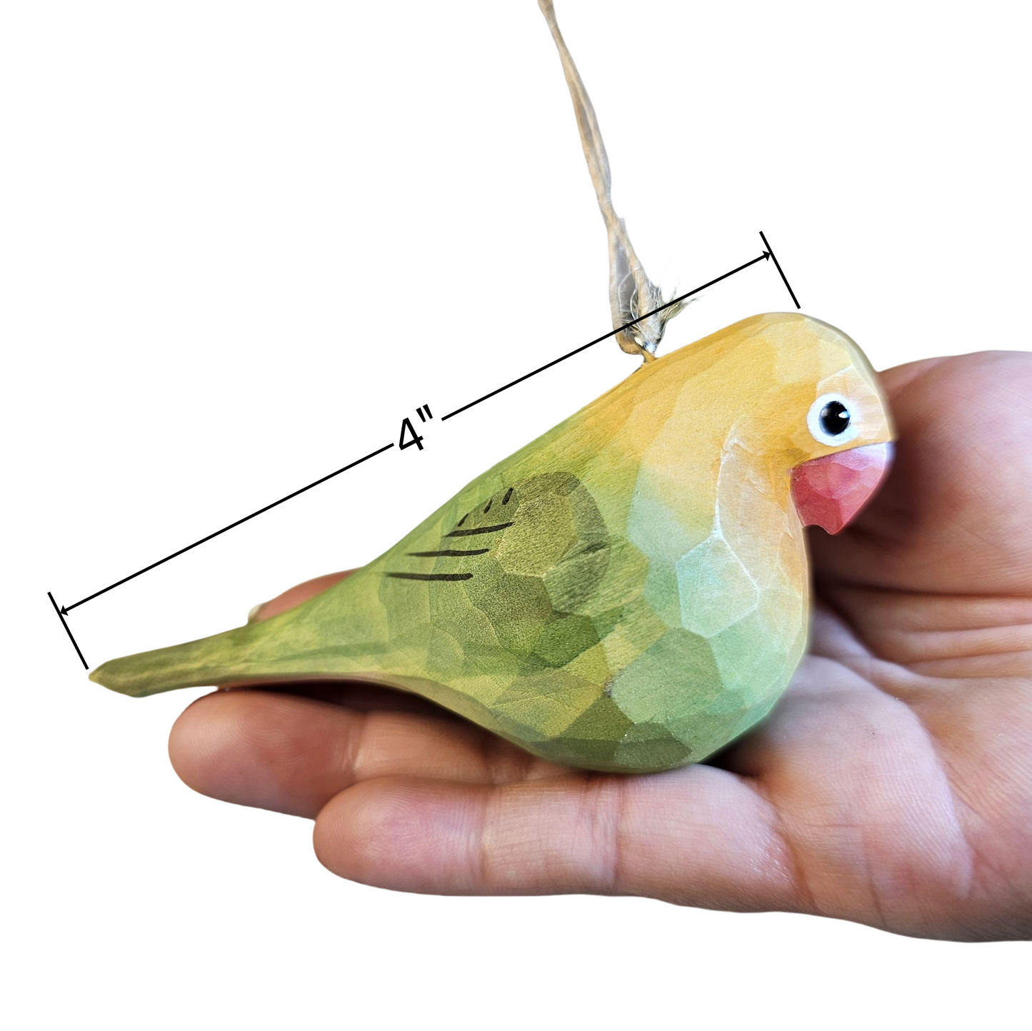 Parakeet Wooden Christmas Tree Ornament