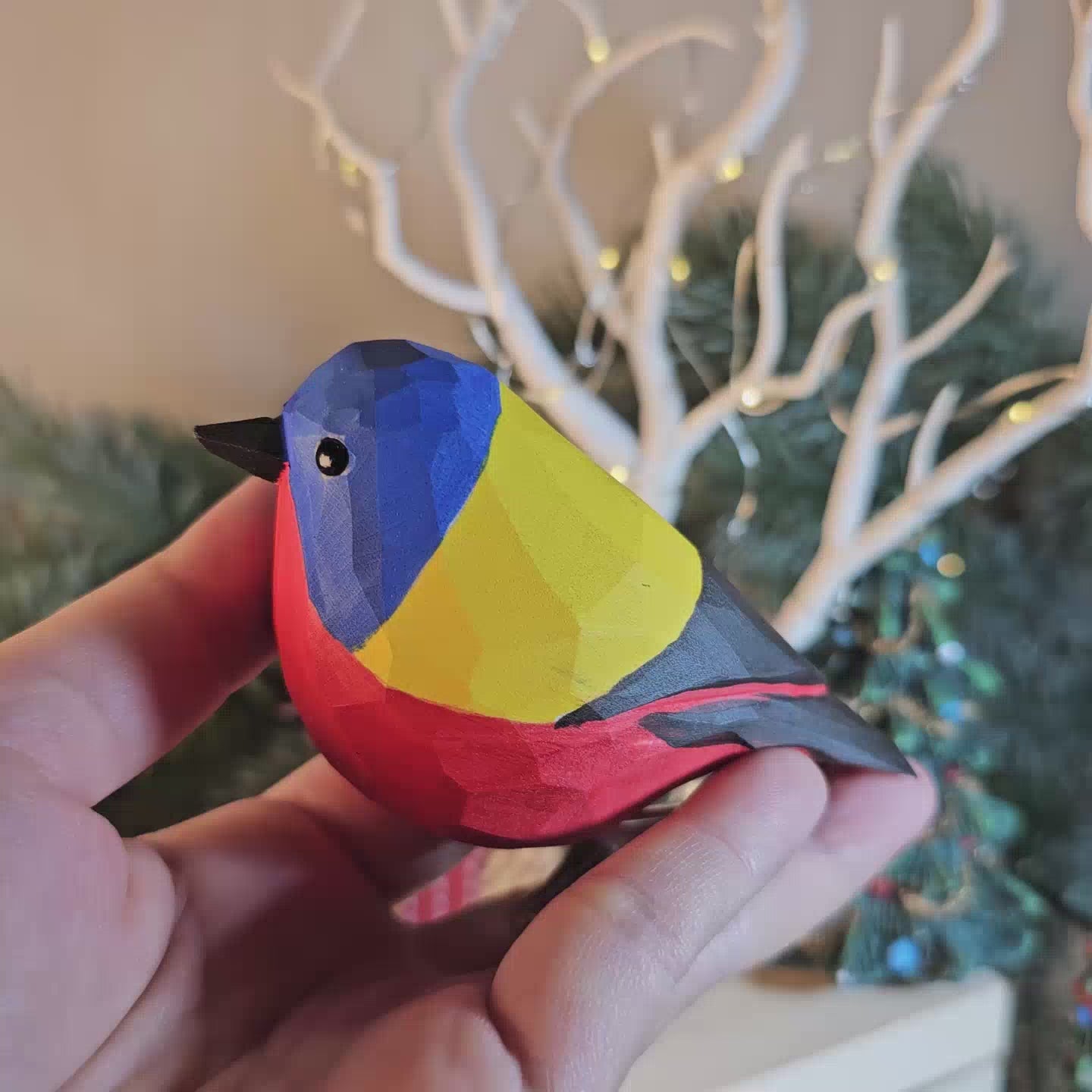 Bunting-V1 Clip-on Bird Ornament